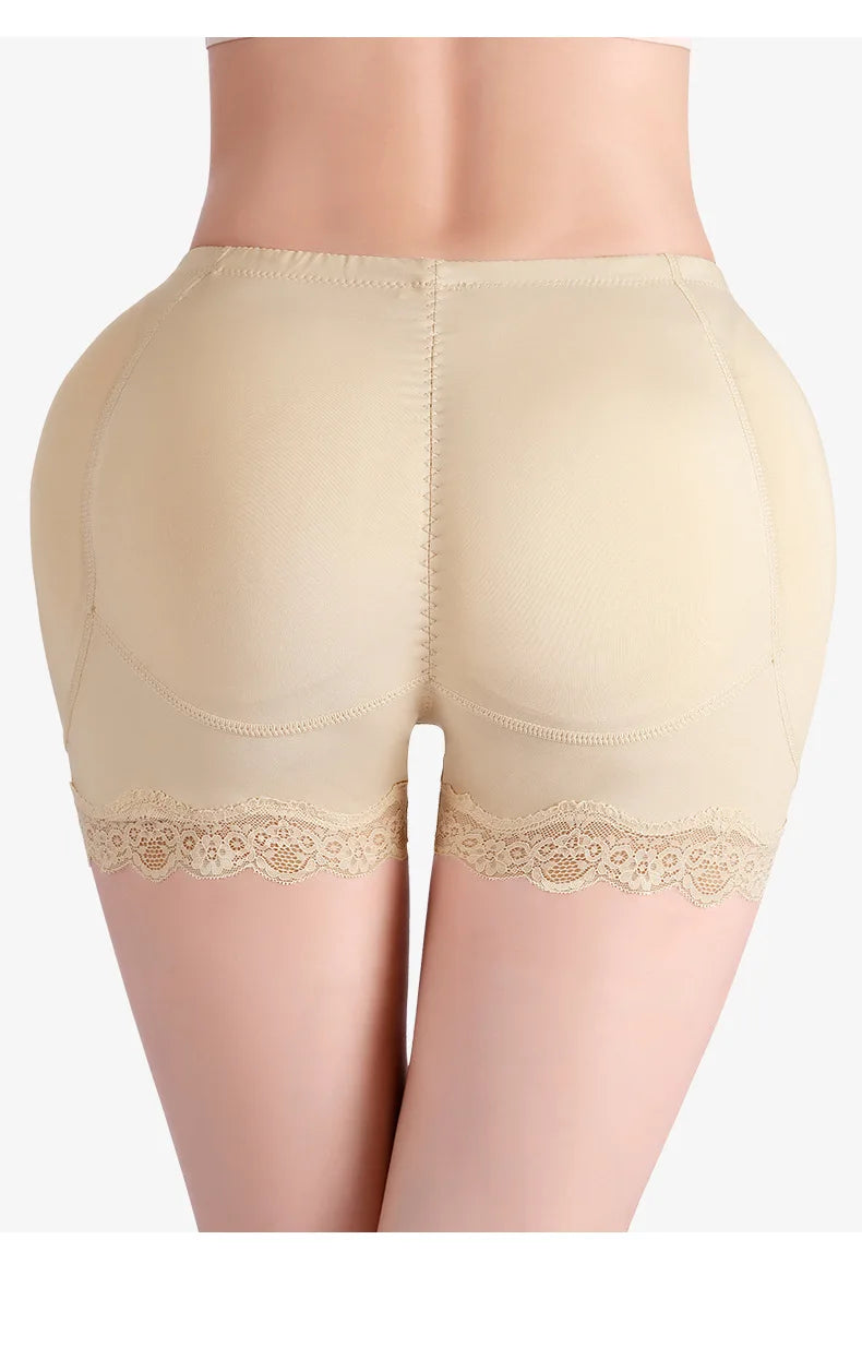 Seamless Padded Butt Lifter Boyshorts – Lace Shapewear for a Natural, Enhanced Curve