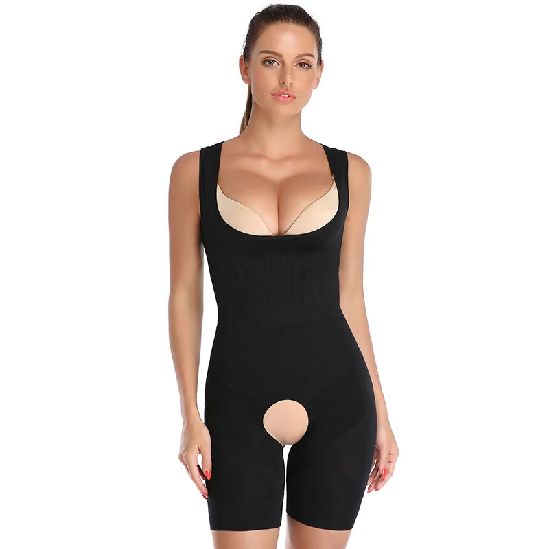 Full Body Shaper Bodysuit – Waist Trainer, Tummy Control & Thigh Slimming Shapewear