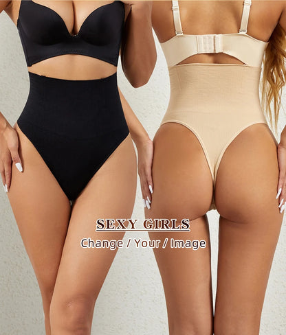 High-Waist Tummy Control Thong – Seamless Slimming Shapewear for Women