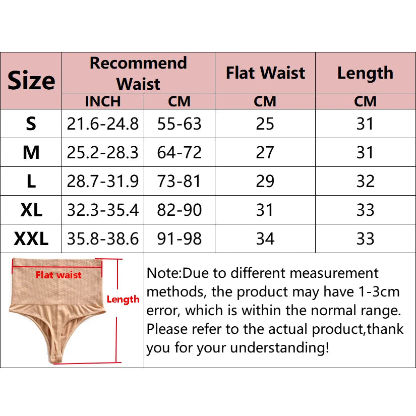 High-Waist Tummy Control Thong – Seamless Slimming Shapewear for Women
